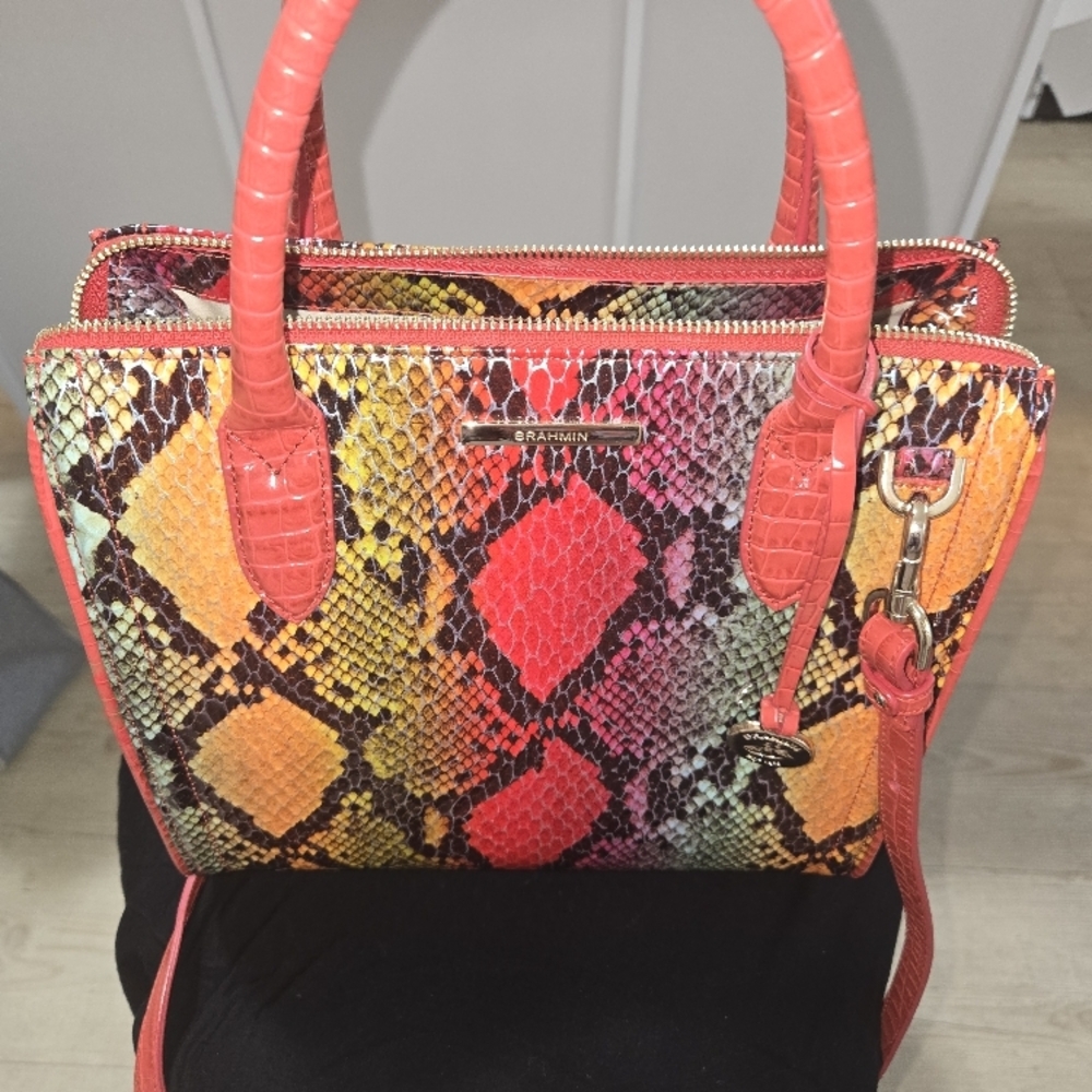 Brahmin Multicolor Snake Print Women's Bag